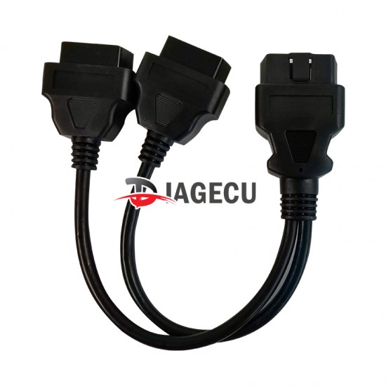 0.35m ELM327 2In1 Converted cable split OBD2 Extension Cable