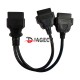 0.35m ELM327 2In1 Converted cable split OBD2 Extension Cable