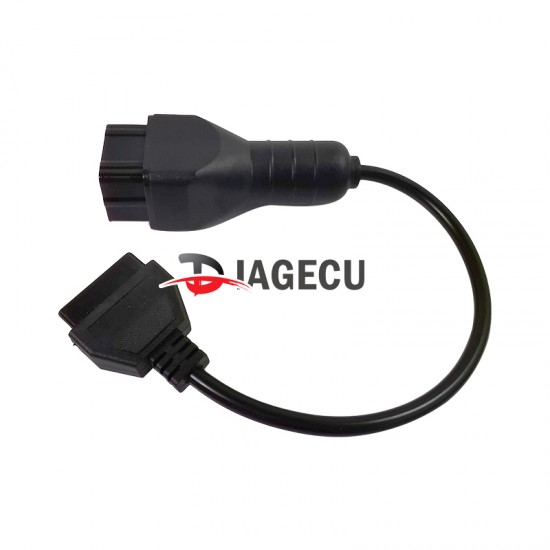 GAZ 12pin Adapter to 16pin OBD2 Connector cable for 12pin Vehicles Russia car cable adapter (L)