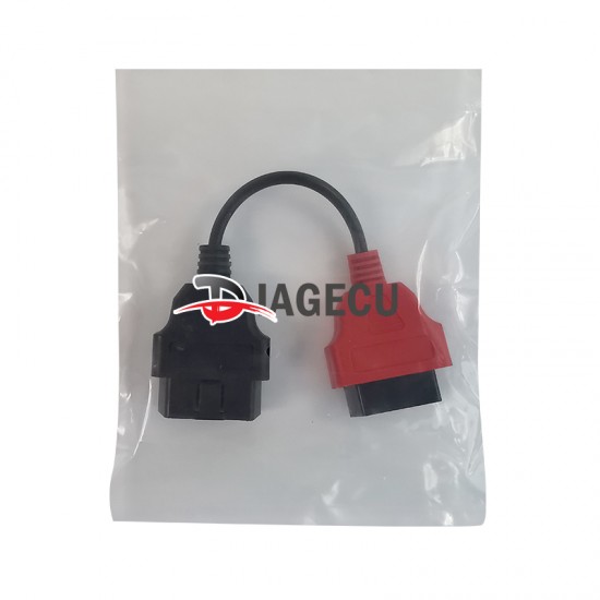 Fiat Ecu Scan Adapter Connector OBD2 16pin Cable red