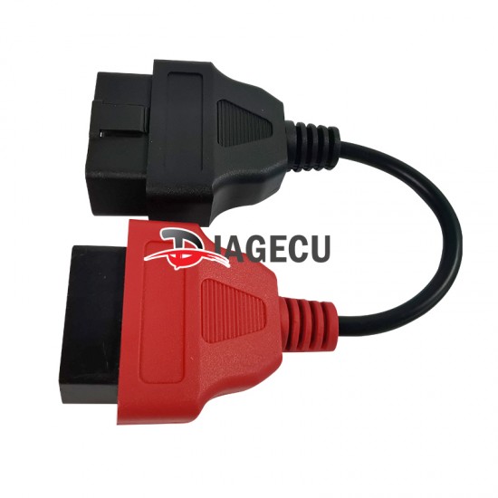 Fiat Ecu Scan Adapter Connector OBD2 16pin Cable red