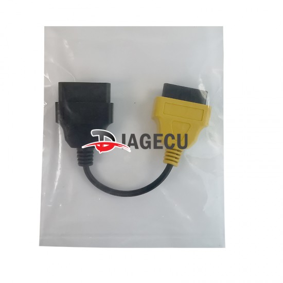 Fiat Ecu Scan Adapter Connector OBD2 16pin Cable yellow