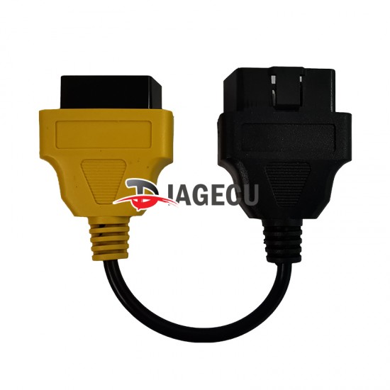 Fiat Ecu Scan Adapter Connector OBD2 16pin Cable yellow