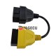 Fiat Ecu Scan Adapter Connector OBD2 16pin Cable yellow