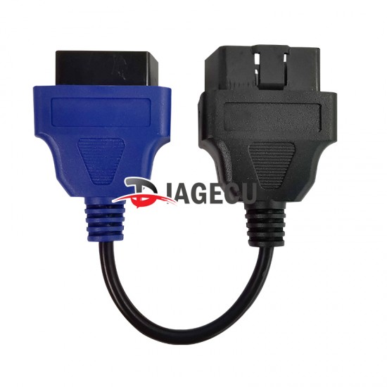 Fiat Ecu Scan Adapter Connector OBD2 16pin Cable blue