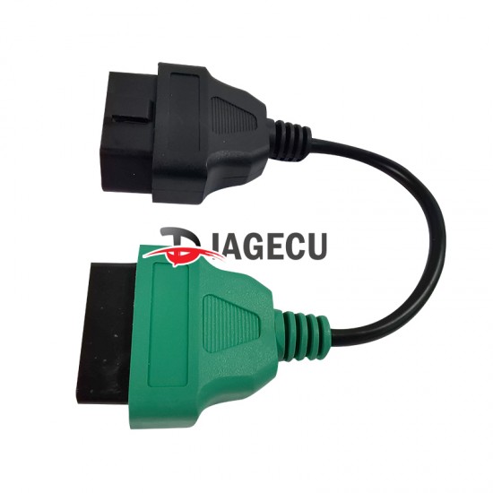 Fiat Ecu Scan Adapter Connector OBD2 16pin Cable green