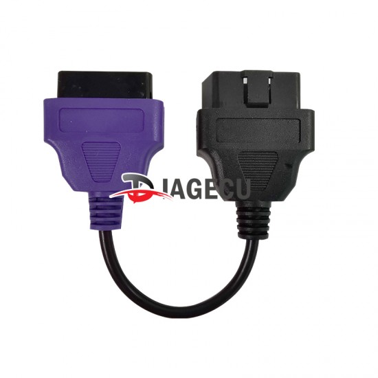 Fiat Ecu Scan Adapter Connector OBD2 16pin Cable purple 