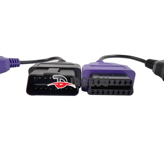 Fiat Ecu Scan Adapter Connector OBD2 16pin Cable purple 