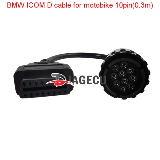 BMW ICOM D Cable Motorcycles Motobikes 10pin to 16pin ICOM cable 0.3m (L)  