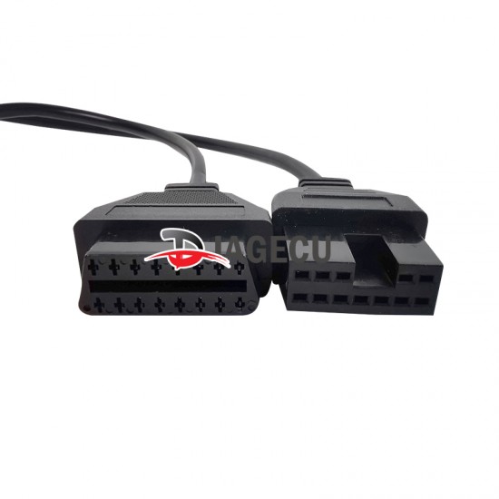 Mitsubishi 12pin to OBD2 Female 16pin Connector Mitsubishi/Hyundai OBD-II adapter