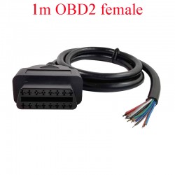 1m OBD2 16pin female Extension Cable Connector OBD II Female adapter (Y) 