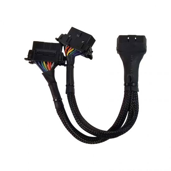 OBD2 16pin Splitter connection plug 2in1 one Male to two Female refit cable connector (Y) 