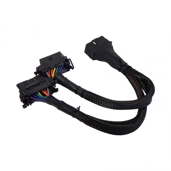 OBD2 16pin Splitter connection plug 2in1 one Male to two Female refit cable connector (Y) 