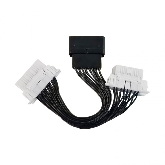 OBD2 16pin Splitter Extension Cable one Male to two Female refit cable (Y)