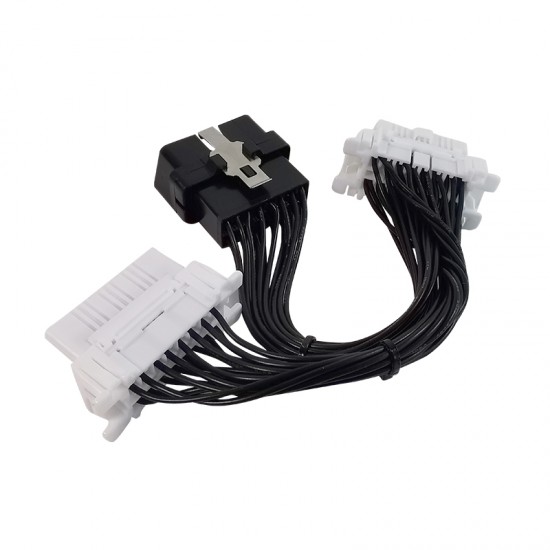 OBD2 16pin Splitter Extension Cable one Male to two Female refit cable (Y)