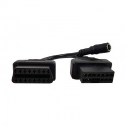 Mitsubishi 12pin to 16pin Female OBD2 Extension Adapter Connector Cable+electric power (Y)