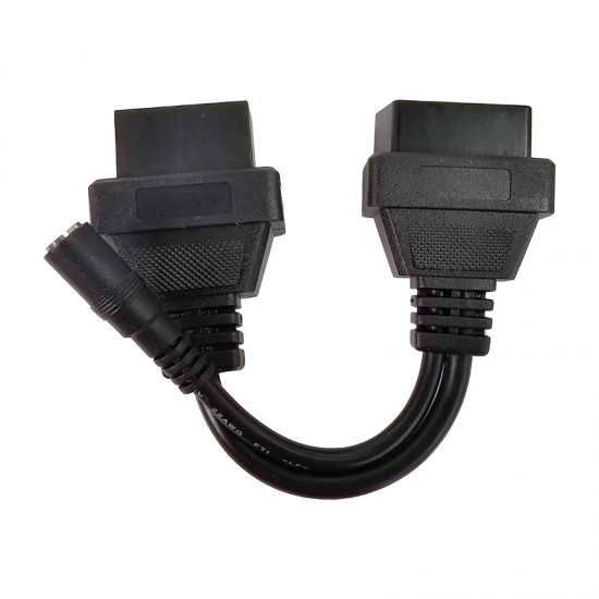 Mitsubishi 12pin to 16pin Female OBD2 Extension Adapter Connector Cable+electric power (Y)