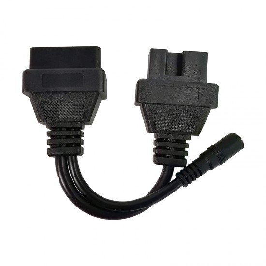 Mitsubishi 12pin to 16pin Female OBD2 Extension Adapter Connector Cable+electric power (Y)