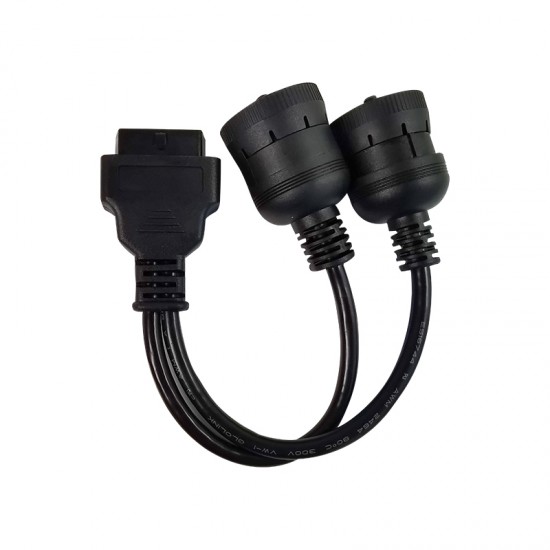 OBD2 Truck Diagnostic 16pin Cable J1708 J1939 Connector to OBD2 6pin 9pin 6+9pin for Cummins Deutsch Cat Truck (Y)