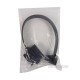 0.3m OBD2 16pin Cable Flat Thin as Noodle Male To Dual Female OBDII Elbow Extension Cable (Y)