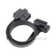 Flat 0.6m 1 in 2 Dual Female Y Splitter Elbow OBD2 16pin Noodle Connector Adapter (Y)