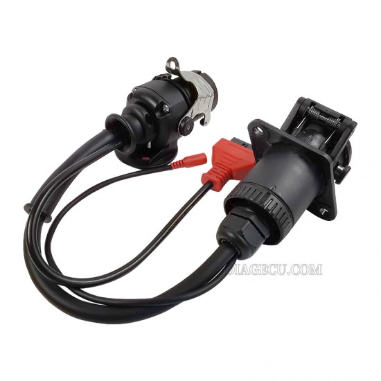 Delphi Trailer EBS ISO7638 OBD2 adapter Cable for Texas/Autel/Launch/Bosch and other Truck Vehicles