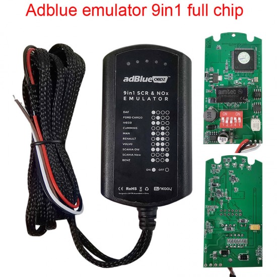 Adblue Emulator 9in1 Universal Adblue Emulator Box 9 in 1 for DAF/Ford Cargo/Iveco/Cummins/Man/Renault/Volvo/Scania old/Scania new/Benz (MT)