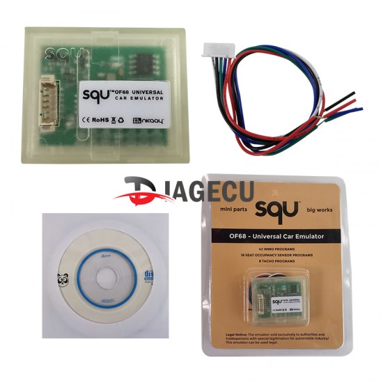 SQU OF68 Universal Car Emulator Multi-Cars MINI Parts Big Works 42 IMMO Programs 18 Seat OCCUPANCY SENSOR supports IMMO For Seat occupancy sensor Tacho Programs