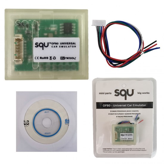 SQU OF80 Universal Car Emulator Big Works Supports IMMO Seat Occupancy Sensor Tacho Programs (MT)