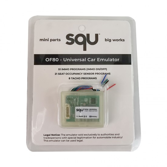 SQU OF80 Universal Car Emulator Big Works Supports IMMO Seat Occupancy Sensor Tacho Programs (MT)