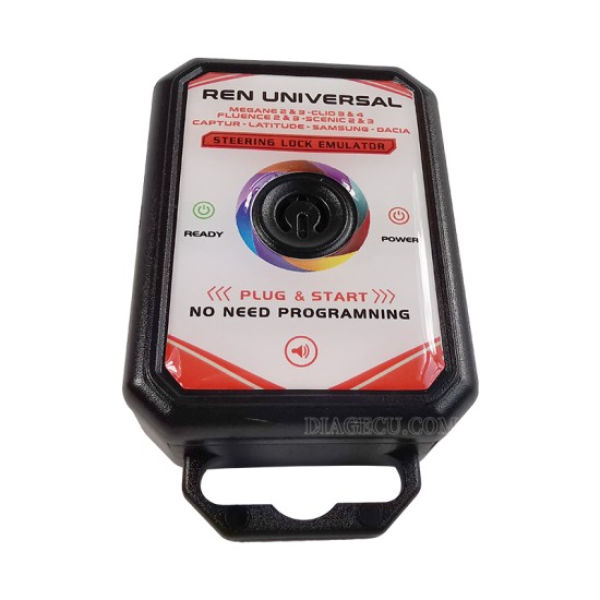 Renault Universal Steering Lock Emulator Megane 2&3 Clio 3&4 Fluence 2&3 Scenic 2&3 Captur Latitude Samsung Dacia Simulator ESL EIS ELV Plug And Start No programming required with Lock Sound