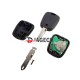 Peugeot 2 button remote key with NE73 Blade 433MHZ PCF7961 chip for 206 207