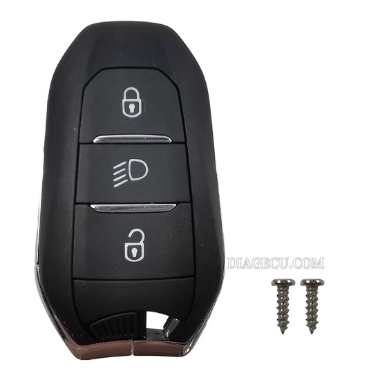 Peugeot Smart Keyless Go Remote Key 3 buttons 433MHz 4A chip hitag-AES with Emergency key blade VA2 without groove for Peugeot 308 408 508 5008