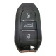 Peugeot Smart Keyless Go Remote Key 3 buttons 433MHz 4A chip hitag-AES with Emergency key blade HU83 with groove for Peugeot 308 408 508 5008