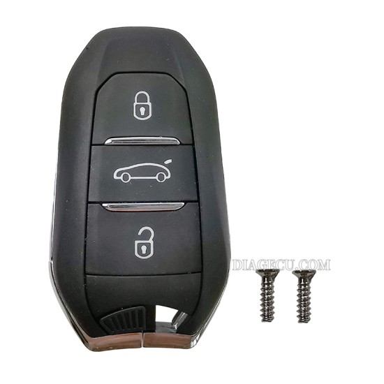 Peugeot Smart Keyless Go Remote Key 3 buttons 433MHz 4A chip hitag-AES with Emergency key blade HU83 with groove for Peugeot 308 408 508 5008