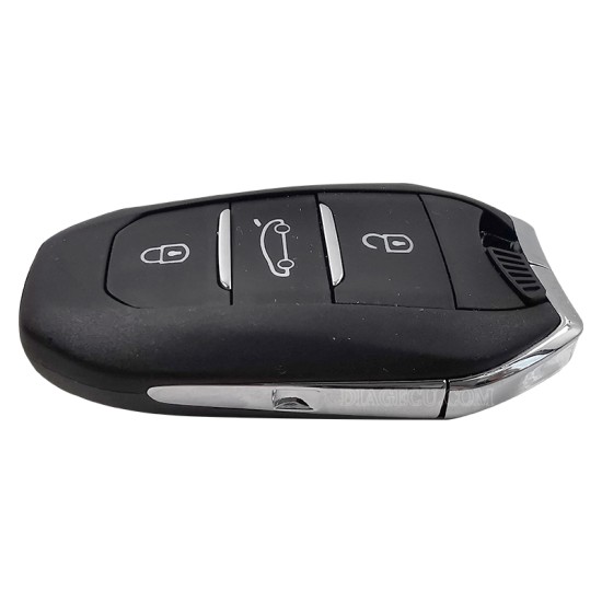 Peugeot Smart Keyless Go Remote Key 3 buttons 433MHz 4A chip hitag-AES with Emergency key blade HU83 with groove for Peugeot 308 408 508 5008