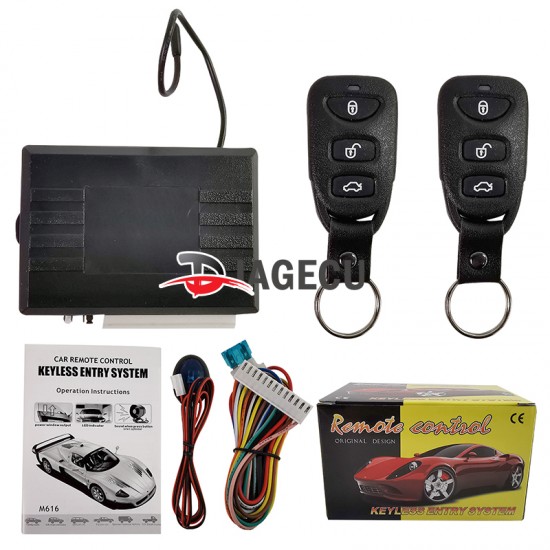 Universal Car Remote Central Kit Door Lock Locking Vehicle Keyless Entry System With Remote Controllers Auto alarm System M616-8113 