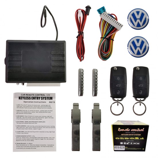 Universal Car Alarm System Automatic Central Kit Door Lock Vehicle Remote Control System M616-8239