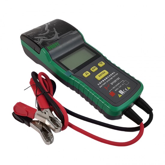 DUOYI DY2015C Car Battery Tester with Printer12V/24V Battery Test & Cranking Test & Charging Test & Max Load Test