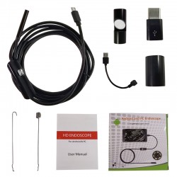 Android and PC Endoscope 5.5mm 2m (hard flexible cable)