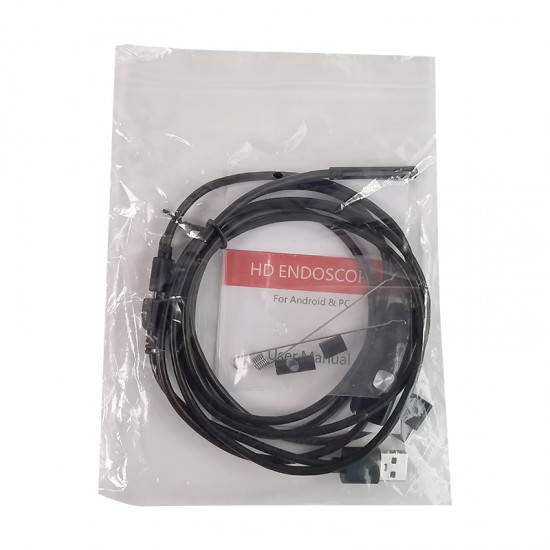 Android and PC Endoscope 5.5mm 2m (hard flexible cable)