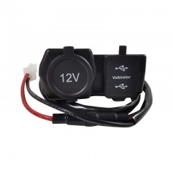 Motorcycle Cigarette Lighter Socket Power 5V 4.2A Portable Waterproof Motorbike Dual USB Charger 12V-24V for Phone