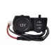 Motorcycle Cigarette Lighter Socket Power 5V 4.2A Portable Waterproof Motorbike Dual USB Charger 12V-24V for Phone