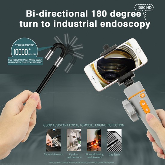 AGC-180 6mm IP67 Waterproof HD Imaging Sensor Ergonomic for Scientific Experiments for Car Industrial Endoscope Borescope Set